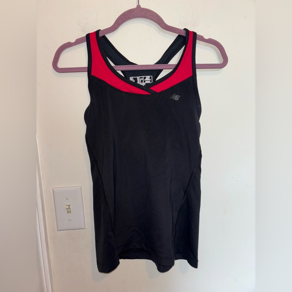 New Balance Black and Pink Athletic Top